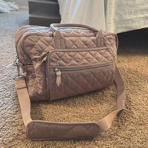 Vera Bradley mauve weekender bag